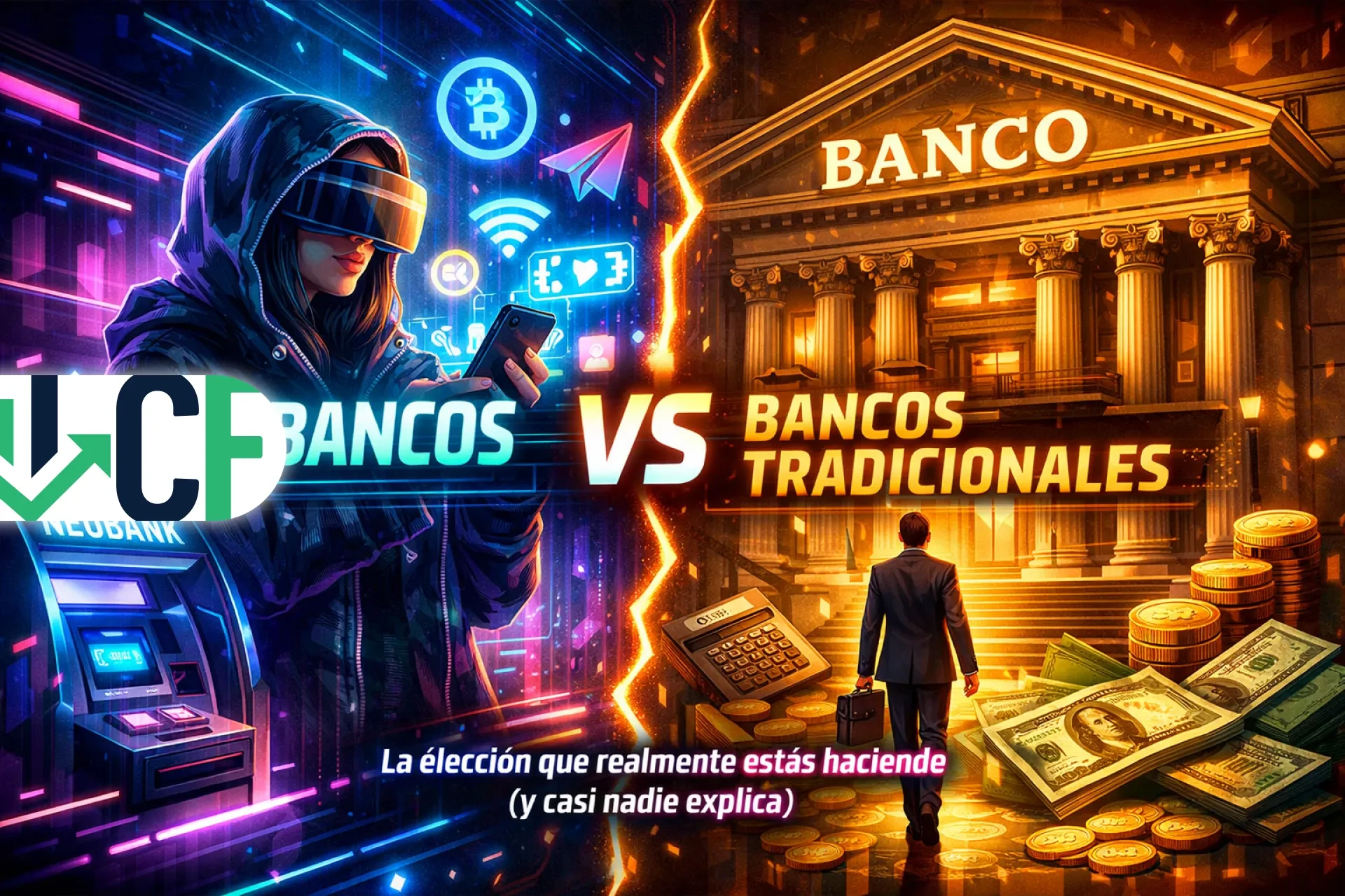 Neobancos vs bancos tradicionales: la elección que realmente estás haciendo (y casi nadie explica)